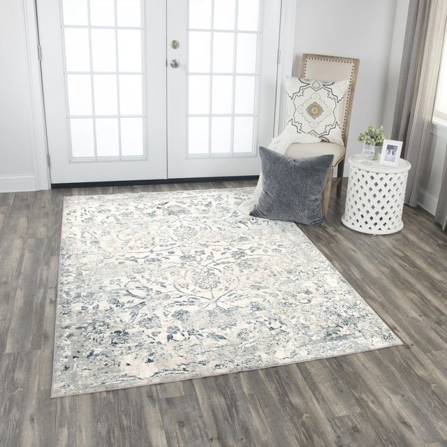 Rizzy Home Chelsea Cream/Gray 5'3" x 7'6" Rug-3