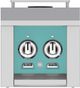 Hestan® AGB Series 12" Turquoise Outdoor Double Side Burner-0