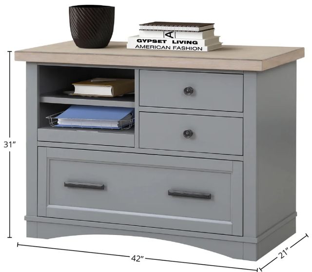 Parker House® Americana Modern Dove Functional File with Power Center-2