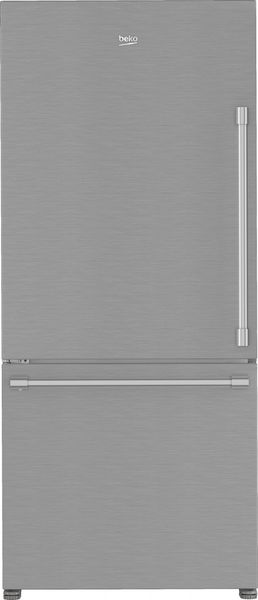 Beko 30 in. 16.1 Cu. Ft. Fingerprint-Free Stainless Steel Counter Depth ...