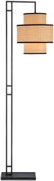 Currey & Company Marabout Blacksmith/Natural Floor Lamp-3