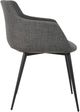 Moe's Home Collection Ronda 2-Piece Dark Grey Dining Arm Chair Set-2