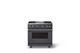 Viking® 5 Series 36" Cast Black Pro Style Gas (LP) Range with Brushed Brass Trim-3
