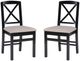 Linon Torino 2-Piece Black X-Back Dining Chair-0