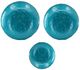 A & B Home 3-Piece Blue/Gold Glass Charger Set-3