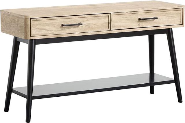 Magnussen Home® Fletcher Driftwood Sofa Table with Black Base-0