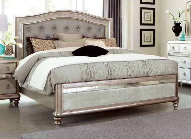 Coaster® Bling Game 4 Piece Metallic Platinum Bedroom Set-1