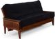 Night & Day Furniture™ Naples Black Walnut Queen Moon Glider Futon-0
