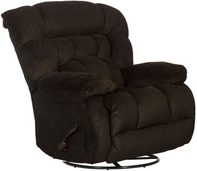 Catnapper® Daly Chocolate Chaise Swivel Glider Recliner-0