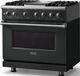 Viking® 5 Series 36" Antique Bronze Pro Style Dual Fuel (NG) Range with Polished Chrome Trim-3