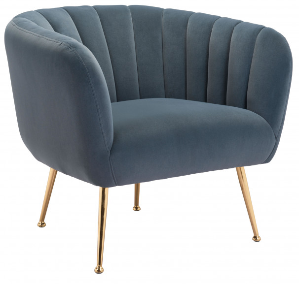 Zuo® Modern Deco Gray/Gold Accent Chair-0