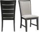 Elements International Grady Black Slat Back Dining Side Chair-2