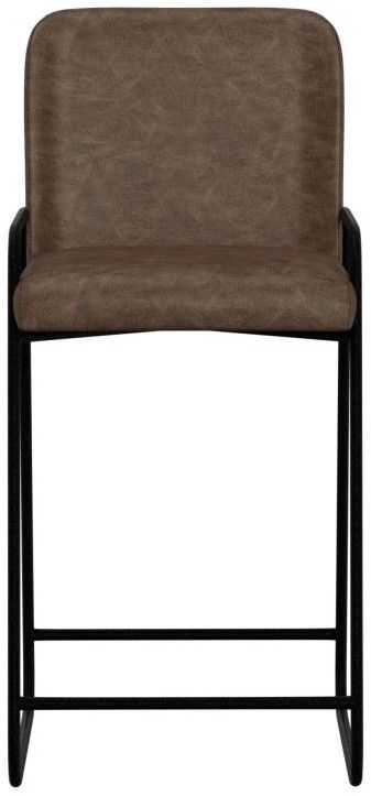 International Furniture Direct Seating Blacksmithing Matte Black/Brown 30" Bar Stool-2