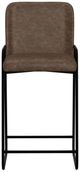 International Furniture Direct Seating Blacksmithing Matte Black/Brown 30" Bar Stool-2