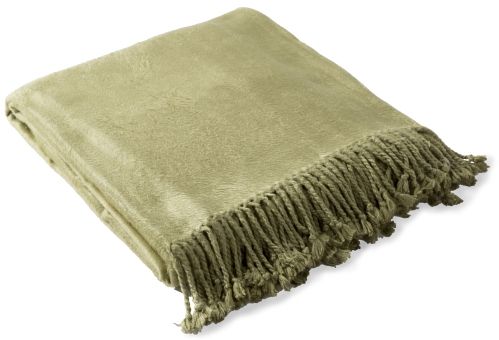 Surya Tian Tian Olive 50"x67" Throw Blanket-1