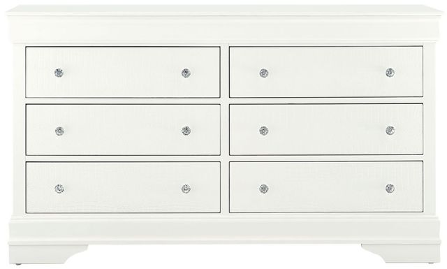 Global Furniture USA Pompei Metallic White Dresser-1