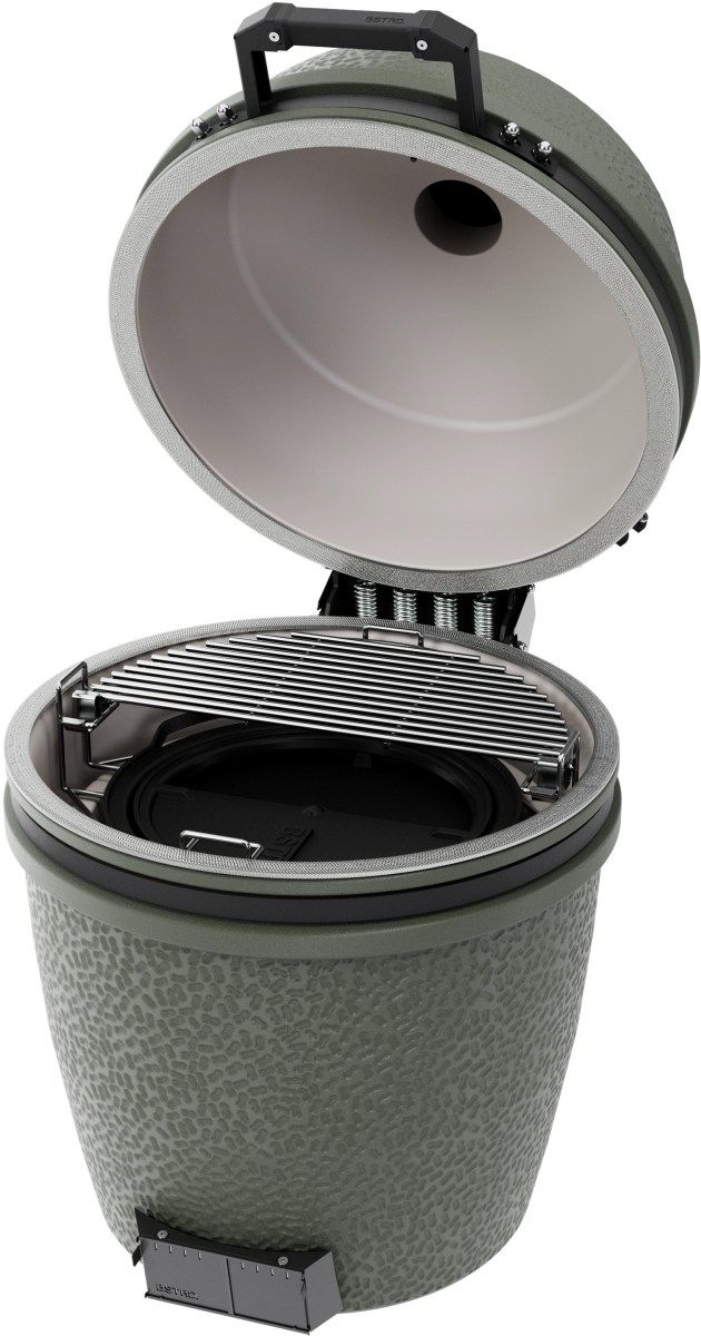 BSTRD® Pro Large Solo 19" Alpine Green Freestanding Charcoal Grill-3