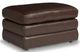 La-Z-Boy® Miles Walnut Leather Ottoman-0
