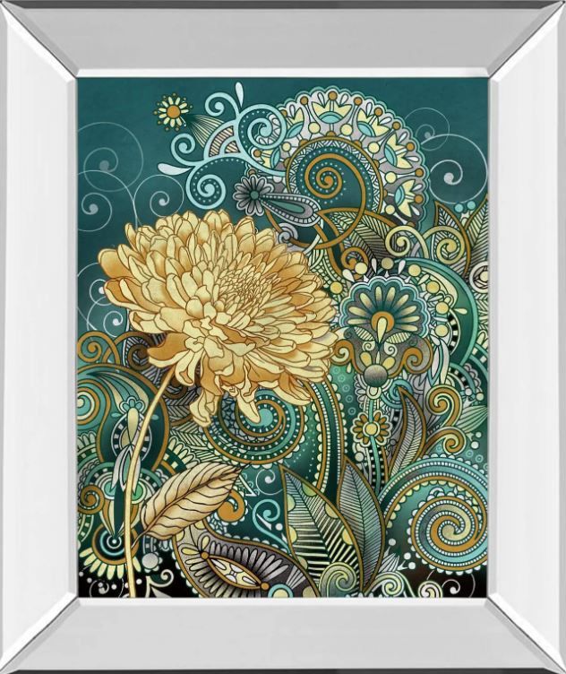 Classy Art Inspired Blooms 1 by Conrad Knutsen Mirror Framed Wall Art-0