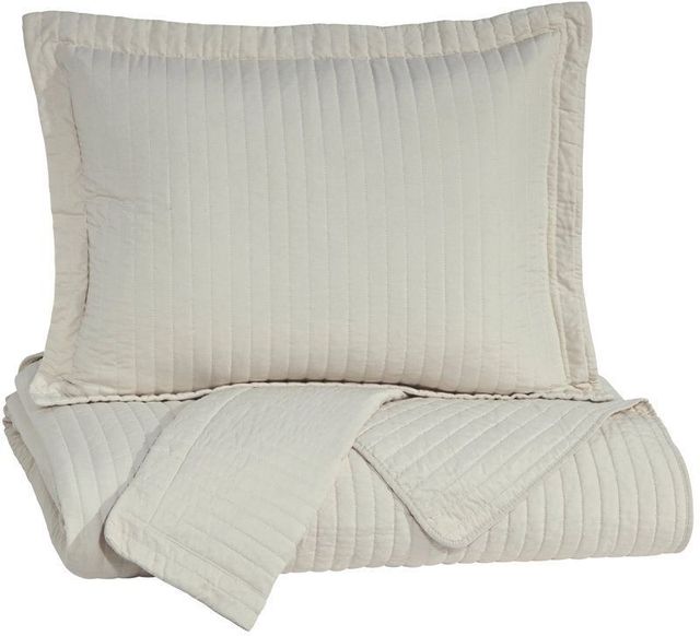 Signature Design by Ashley® Raleda Buff King Coverlet Set-0