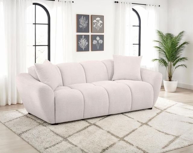Coaster® Destino Greige Upholstered Splayed Arm Sofa-1