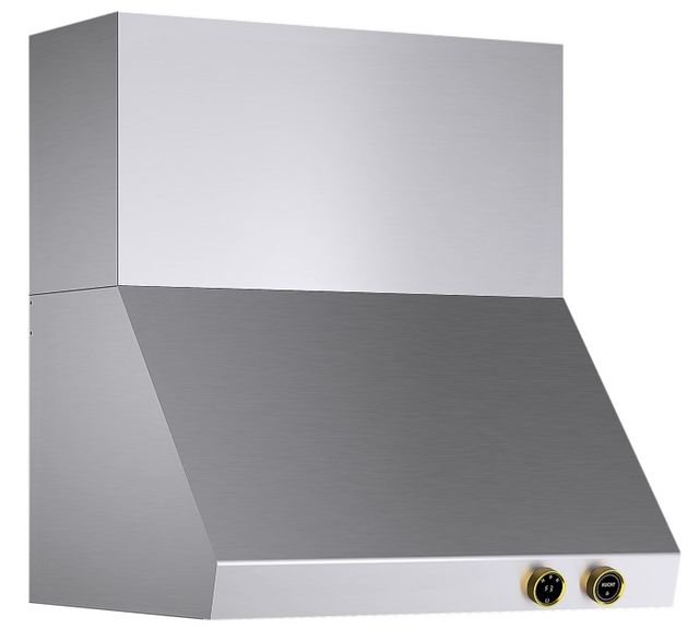 Kucht Professional 36" Stainless Steel Wall Mount Range Hood with Gold Accents-0