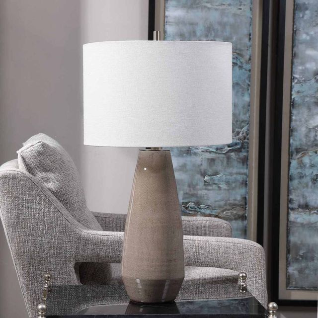 Uttermost® Volterra Gray/Taupe Glaze Table Lamp-1
