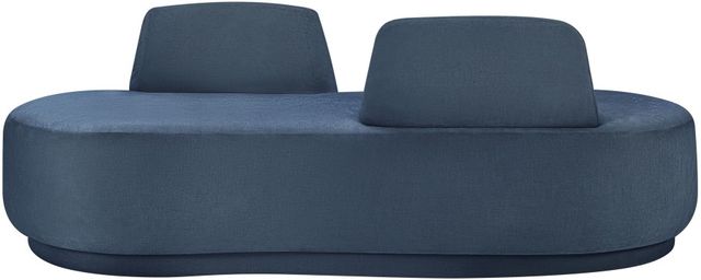 Meridian Furniture Argyle Blue Chenille Fabric Chaise-2