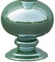 A & B Home Green Rounded Ceramic Vase with Pedestal Base-2