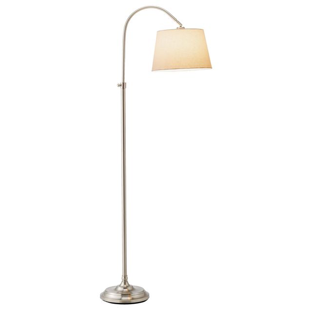 Adesso® Bonnet Brushed Steel Floor Lamp-0