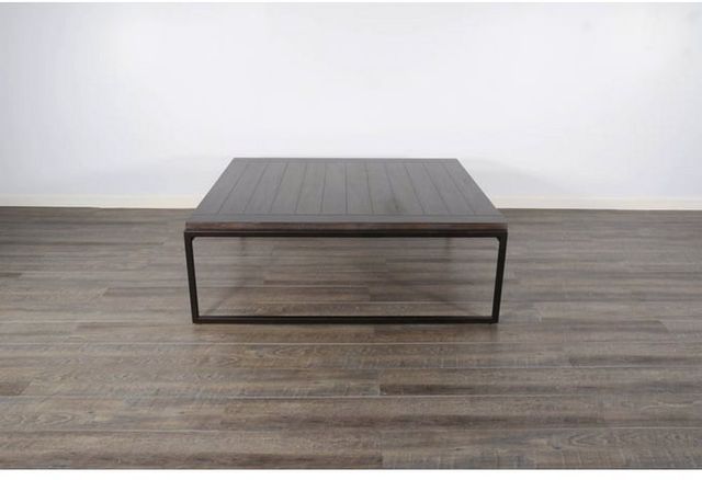 Sunny Designs™ Tyler French Brown Coffee Table with Black Metal Frame-3