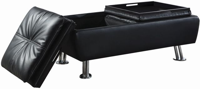 Coaster® Storage Ottoman With Removable Trays-1