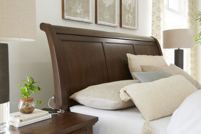 aspenhome® Cambridge Classic Cherry King Sleigh Storage Bed-2