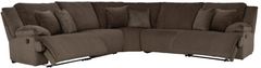 Signature Design by Ashley® Top Tier 5-Piece Chocolate Curved Manual Reclining Sectional Sofa