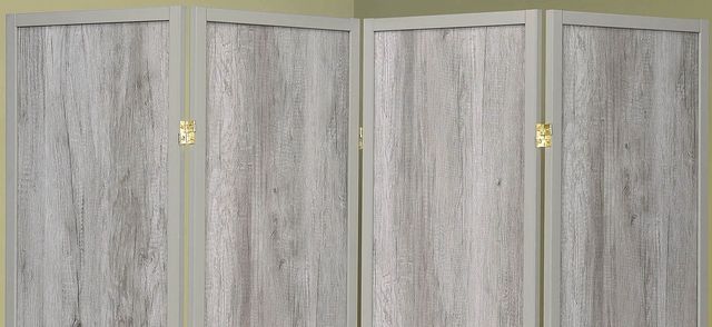Coaster® Deepika Rustic Grey Driftwood Four-Panel Screen-1