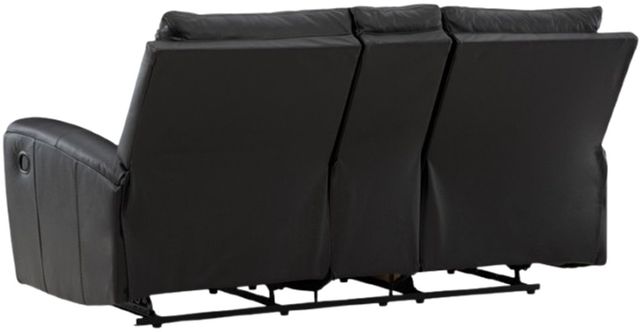Signature Design by Ashley® Danemere Black Manual Double Reclining Loveseat with Console-2
