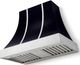 La Cornue CornuFé Cascade 36" Gloss Black Wall Mounted Range Hood with Polished Chrome Trim-0