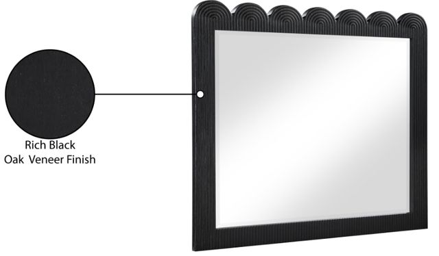 Meridian Furniture Scallop Black Mirror-3