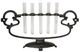 A & B Home Black/Clear Vase-0