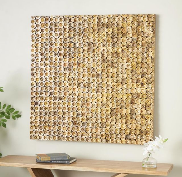 Deco Marche Brown 36'' Stacked Tree Trunk Wall Decor-4