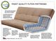Kodiak Furniture Canton Gray 8" Coil Hinged Innerspring Full Futon Mattress -1