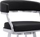 Armen Living Saturn Black/Brushed Stainless Steel Counter Stool-4