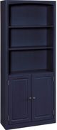 Archbold Furniture Customizable Pine 30" x 72" Bookcase with Doors-0