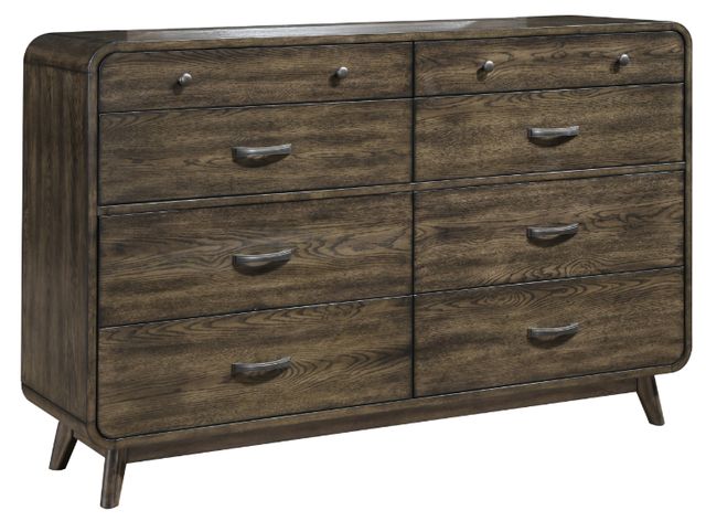New Classic® Home Furnishings Rex Walnut Dresser and Mirror-2