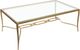 Magnussen Home® Lorena Burnished Brass Rectangular Cocktail Table-3