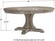 Winners Only® Xena Gray Pedestal 66" Dining Table-2