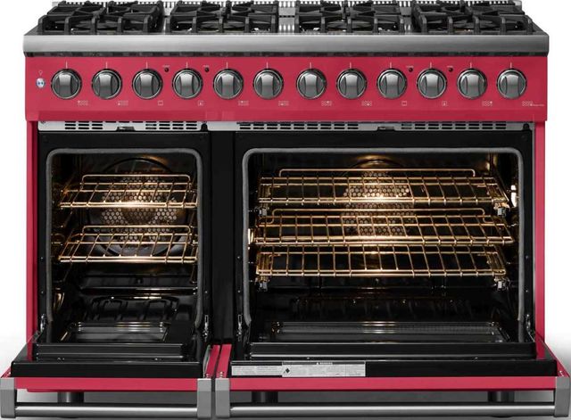 Viking® 5 Series 48" Valentine Pro Style Dual Fuel (LP) Range with Polished Chrome Trim-1