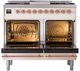 Ilve® Nostalgie II Noblesse 40'' Antique White Pro Style Dual Fuel Range with Copper Trim-1