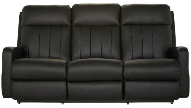 La-Z-Boy® Finley Onyx Leather Power Wall Reclining Sofa with Headrest and Lumbar-1
