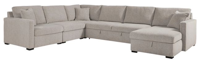 Benchcraft® ModMax Luxe 5-Piece Flint Right-Arm Facing Sectional with Storage Chaise and Pop Up Sleeper-0